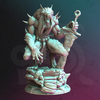 alpha giant werewolf - scrag blackborne dm-stash fantasy sword undead evil fiend supernatural 3d print model - Mito3D