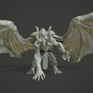 winged demon beast jeremy smith hell horror strong wings evil horns 3d print model - Mito3D