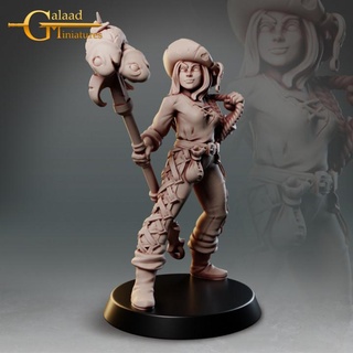fishergirl 01 galaad miniatures dragon female girl pirate roleplay woman miniature tabletop captain dungeon patreon fisher fisherman crew 3d print model - Mito3D