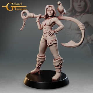 fishergirl 03 galaad miniatures dragon female girl pirate roleplay rpg miniature tabletop dungeon patreon crew 3d print model - Mito3D