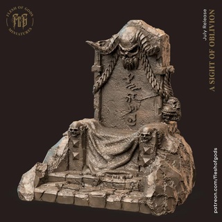 drenosh 39 s trono carne Deuses cadeira terreno adereços cenário deuses carnais 3d print model - Mito3D