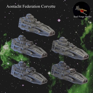 aontacht federation escorts soul forge studio spaceship fullthrust abillionsuns 3d print model - Mito3D