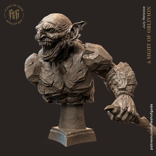 crazy goblin bust flesh gods fantasy fleshofgods 3d print model - Mito3D