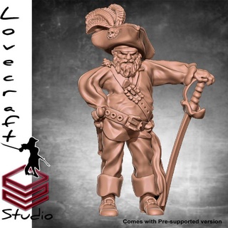 barbarossa iain lovecraft Toys & Games Tabletop Characters Creatures Fantasy Universe Board Store pirate pirates 3d print model - Mito3D