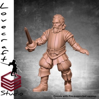 pirate iain lovecraft Toys & Games Tabletop Characters Creatures Fantasy Universe Board Store pirates amaro pargo 3d print model - Mito3D