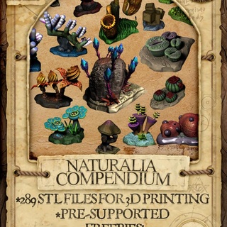 pick prop naturalia compendium complete set mojibake miniatures Toys & Games Tabletop accessories Characters Creatures Fantasy Universe Board Store flower modular terrain props cards plants rocks scatter presupported 3d print model - Mito3D