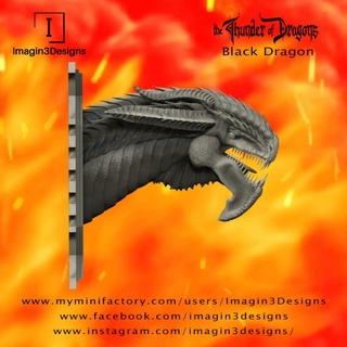pre supported Midix 39 soreth the OS warden noir dragon imagin3designs buste créature détaillé fantaisie peinture résine Dragon tonnerre dragons 3d print model - Mito3D
