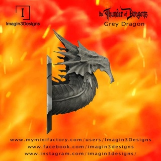 pre-supported hayiz'kathix -demon mist- grey dragon imagin3designs Store bust creature detailed fantasy painting resin thethunderofdragons greydragon 3d print model - Mito3D