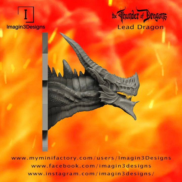 pre-supported jas'inaxis -the insane- lead dragon imagin3designs bust creature detailed dragon fantasy painting resin lead thethunderofdragons leaddragon  3D print model - Mito3D