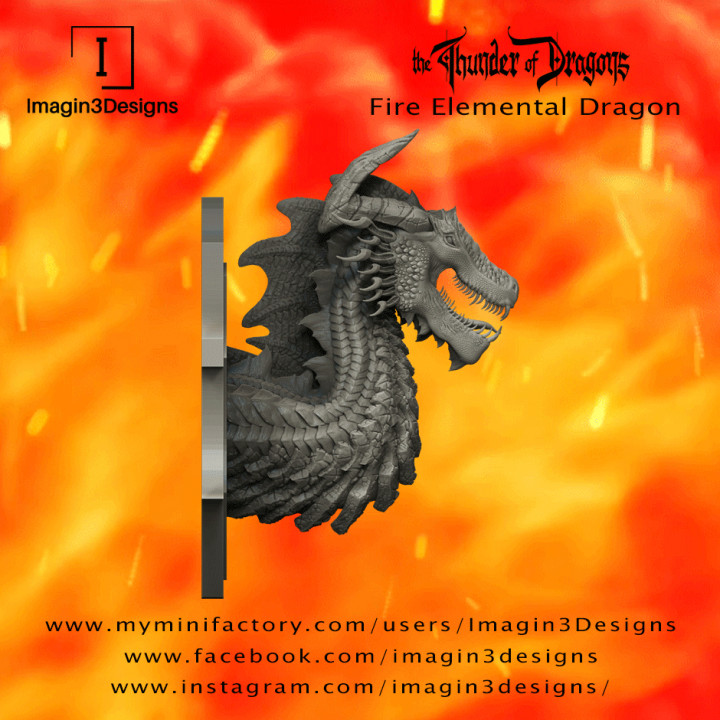 pre-supported dimintar'axix -the maelstrom flames- fire elemental dragon imagin3designs bust creature detailed dragon fantasy fire painting resin elemental thethunderofdragons fireelementaldragon  3D print model - Mito3D