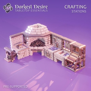 crafting stations darkest desire  Toys & Games Tabletop Tabletop Characters & Creatures Fantasy Universe Board Games Tabletop Store Tabletop 3D Printable Terrain Fantasy Terrain blacksmith decoration environment fantasy furniture set terrain props boardgame tabletop forge loom d&d dnd scenery pnp scatter tannery assets presupported  3d print model - Mito3D