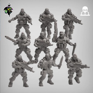 spacenam infantry set reptilian Toys & Games Tabletop Characters Creatures Sci-Fi Universe Board 40k warhammer40k imperialguard warhammer40000 catachan astramilitarum reptilianoverlords 3d print model - Mito3D