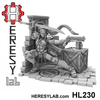 hl230 heresy girl 30 decimated - heresylab barbara Toys & Games Tabletop Characters Creatures Sci-Fi Universe Board Store 40k female warhammer scifi warhammer40k eldar 3d print model - Mito3D