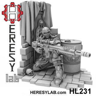 hl231 heresy girl 30 decimated - heresylab barbara Toys & Games Tabletop Characters Creatures Sci-Fi Universe Board Store 40k female warhammer sniper death assassin scifi warhammer40k adeptus 3d print model - Mito3D