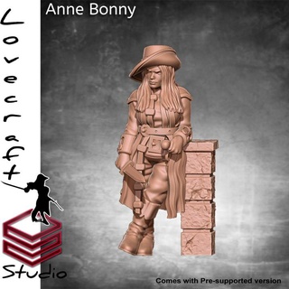 anne bonny iain lovecraft Toys & Games Tabletop Characters Creatures Fantasy Universe Board Store pirate ship pirates lady-pirate anne-bonny 3d print model - Mito3D