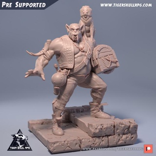 greenblood ii alex kolakowski Toys & Games Tabletop Characters Creatures Fantasy Universe Board Store monkey orc ork treasure gladiator chest dnd thief dnd5e thieves orgre marmoset 3d print model - Mito3D