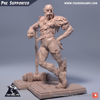 greenblood iii alex kolakowski Toys & Games Tabletop Characters Creatures Fantasy Universe Board Store orc ork gladiator dungeonsanddragons dnd melee tusk thief bard walrus dnd5e thieves 3d print model - Mito3D
