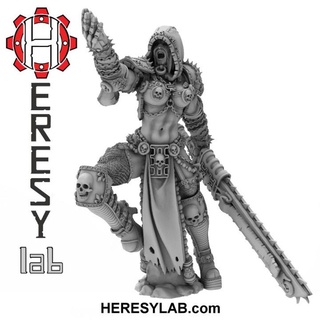 hl258 heresy girl 30 decimated - heresylab barbara Store 40k female warhammer scifi warhammer40k sister adeptus inquisition 3d print model - Mito3D