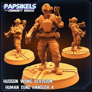 human xeno brood handler papsikels miniatures Toys & Games Tabletop Characters Creatures Sci-Fi Universe Board Store cyberpunk operator 3d print model - Mito3D
