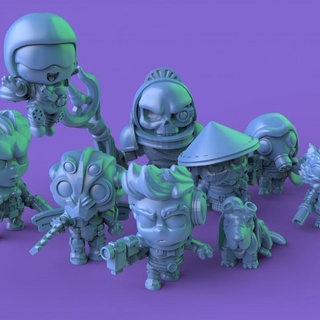sci-fi collection patreon celia fermoselle Toys & Games Tabletop Characters Creatures Sci-Fi Universe Board Store miniatures tabletop 30mm chibis boadgames 3d print model - Mito3D