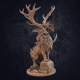 jackalope king - presupported dragon trappers lodge Toys & Games Tabletop Characters Creatures Fantasy Universe Board Store beast boss creature fantasy jack mini rabbit miniature huge american tabletop north dnd frontier antlers 3d print model - Mito3D