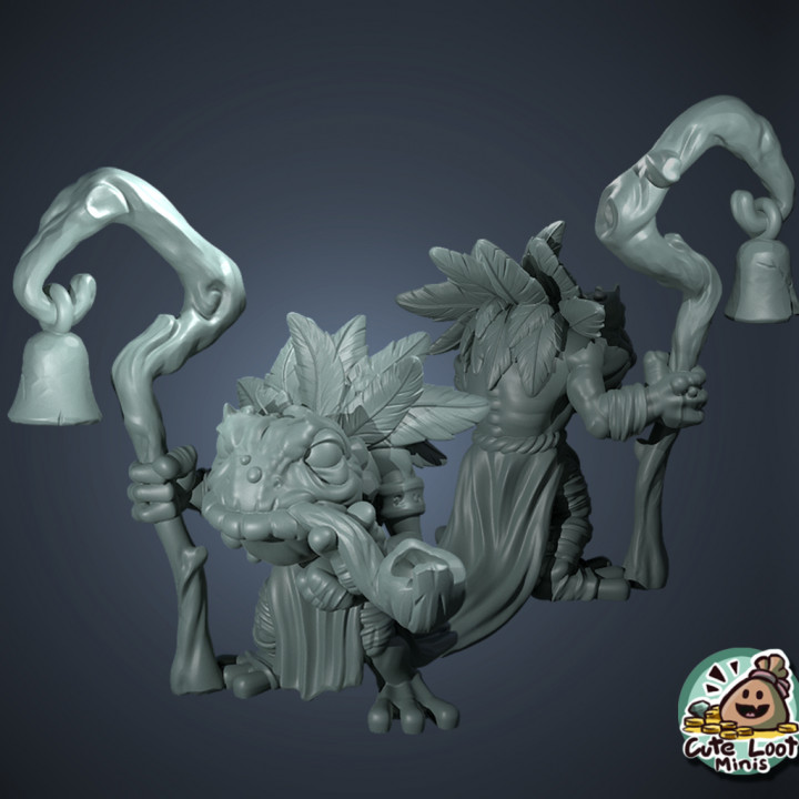frogfolk Sambuco keith ebanks giocattoli Giochi tavolo personaggi creature fantasia universo tavola negozio personale rana sciamano grung grippli 3D print model - Mito3D