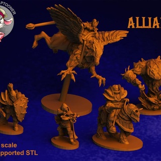 alliance army sculptooner Toys & Games Tabletop Characters Creatures Fantasy Universe Board fantasy miniatures fan miniature boardgames warcraft boardgame wargame patreon 28mm 3d print model - Mito3D