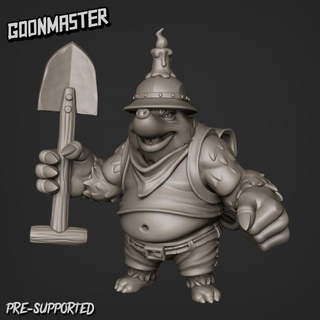 shovel mole 1 goon master Toys & Games Tabletop Characters Creatures Fantasy Universe Board Store animal candle creature rpg wargaming miner backpack miniature tunnel tabletop cave dnd folk adventurer pathfinder dig humblewood 3d print model - Mito3D
