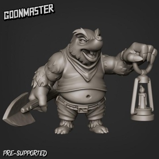 shovel mole 2 goon master Toys & Games Tabletop Characters Creatures Fantasy Universe Board Store animal creature dark lantern wargaming miner tunnel tabletop cave dnd folk dig humblewood 3d print model - Mito3D