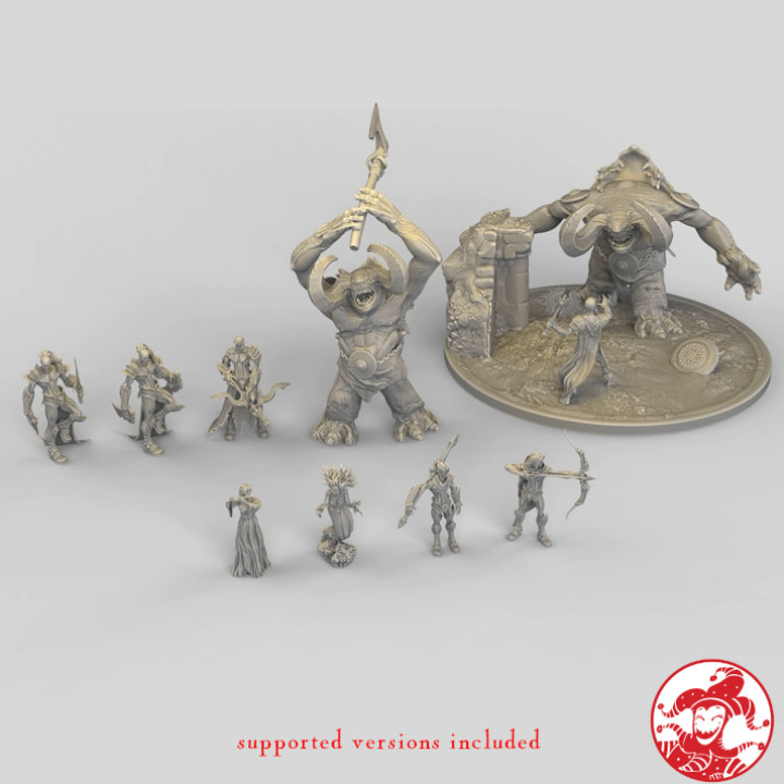 oscuro elfos bardo banshee mar Troll wereshark haz 7 by 2moronic miniaturas juguetes juegos mesa caracteres criaturas fantasía universo tablero Tienda dragones mazmorras juego mini rpg miniatura diorama d pionero 5e 3D print model - Mito3D