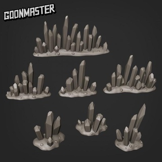 crystal terrain goon master Toys & Games Tabletop Characters Creatures Fantasy Universe Board Store 3D Printable Terrain diamond wargaming rock mine tunnel tabletop cave dnd shard mineral ore scatter 3d print model - Mito3D
