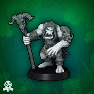 orc shaman malicious mini's Toys & Games Tabletop Characters Creatures Fantasy Universe Board roleplay wargaming character caster greenskin 3d print model - Mito3D