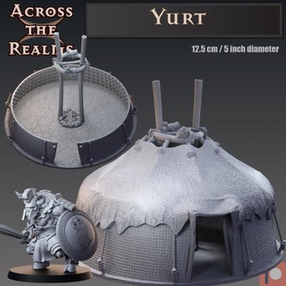 yurt across realms Toys & Games Tabletop accessories Characters Creatures Fantasy Universe 3D Printable Terrain Board building fdm gaming rpg miniature tabletop dnd pathfinder 5e 3d print model - Mito3D