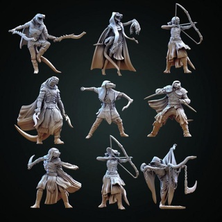 snake folk 9 class character types mini monster mayhem Toys & Games Tabletop Characters Creatures Fantasy Universe Board Store archer devil fantasy gaming rpg python assassin tabletop viper rogue slither serpent humanoid yuan 5e yuanti snakefolk storyline 3d print model - Mito3D