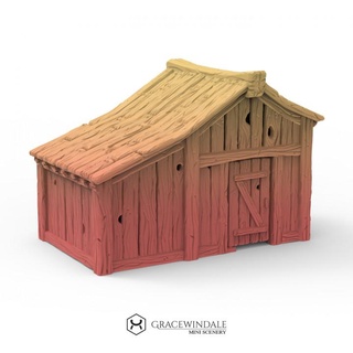 shed gracewindale mini scenery Toys & Games Tabletop Characters Creatures Fantasy Universe Board 3D Printable Terrain prop terrain props miniature tabletop diorama wargame d&d 28mm dnd barn 32mm waegame 3d print model - Mito3D