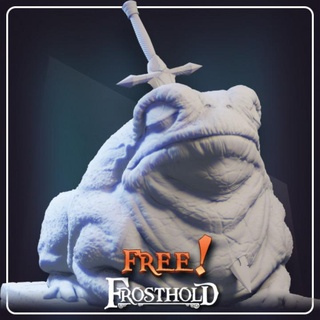 slumbering toad frostholdmini Toys & Games Tabletop Characters Creatures Fantasy Universe Board free holder pen fantasy mini rpg wacom tabletop d&d dnd frosthold slumber 3d print model - Mito3D