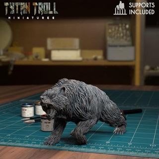 bear 01 pre-supported tytantroll miniatures Toys & Games Tabletop Characters Creatures Fantasy Universe Board Store fantasy scale ursa fury minis cos spirit dnd furry 32mm curseofstrahd swipes 3d print model - Mito3D