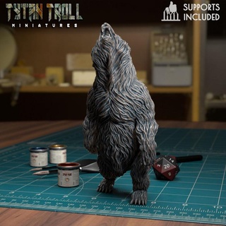 bear 02 pre-supported tytantroll miniatures Toys & Games Tabletop Characters Creatures Fantasy Universe Board Store animals creature fantasy monster ursa spirit dnd 32mm manual woodland bears curse strahd minis32 3d print model - Mito3D