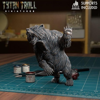 bear 03 pre-supported tytantroll miniatures Toys & Games Tabletop Characters Creatures Fantasy Universe Board Store fantasy mount scale ursa minis spirit dnd 32mm 32 presupported minis32mm 3d print model - Mito3D