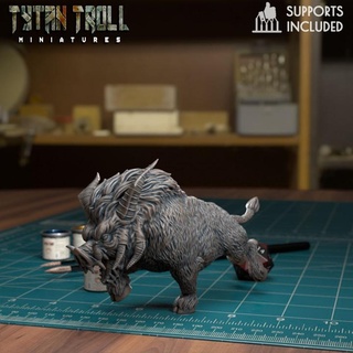 boar 01 pre-supported tytantroll miniatures Toys & Games Tabletop Characters Creatures Fantasy Universe Board Store demon scale wild sculpt creatures 32mm woodland boars demin fantays 3d print model - Mito3D