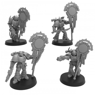 genewarrior icons - presupported thatevilone Toys & Games Tabletop Characters Creatures Sci-Fi Universe Board armour children pistol sword icon banner heavy rifle standard sonic power infantry chaos bearer emperors heresy renegade 3d print model - Mito3D
