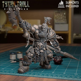 orc spearman 01 pre-supported tytantroll miniatures Toys & Games Tabletop Characters Creatures Fantasy Universe Board Store dragons dungeons fantasy mini scale minis dnd 32mm hoard 3d print model - Mito3D