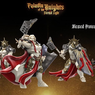 blessed protectors heroes infinite epic fantasy king mini model queen rpg warrior miniature boardgame base role tabletop wargame dungeon paladin d&d inquisitor knights warriors pathfinder oracle heroines ragingheroes clerics tranchards 3d print model - Mito3D