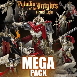 paladin knights eternal light mega pack without modular centerpiece heroes infinite epic fantasy king mini model queen rpg warrior miniature boardgame base role tabletop wargame dungeon d&d inquisitor warriors pathfinder oracle heroines protectors ragingheroes clerics tranchards 3d print model - Mito3D