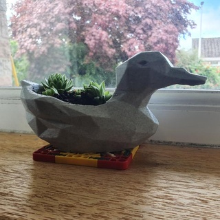 polygon duck planter jack Home & Garden Homeware Vases, pots and planters Toys Games Animal Creature Figures animal cute decoration garden home office 3d print model - Mito3D