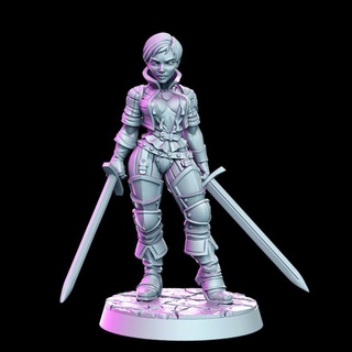 daena - female knight 32mm dnd rn estudio Toys & Games Tabletop Characters Creatures Fantasy Universe Board Store fantasy rpg 3d print model - Mito3D
