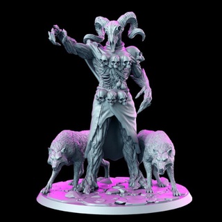 keoghradan skull Druid kurtlar 32mm dnd rn Estudio oyuncaklar oyunlar masaüstü karakterler yaratıklar fantezi Evren yazı tahtası mağaza rpg 3d print model - Mito3D