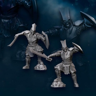 2x capitães super orcs digital deram jogos brinquedos tampo mesa personagens criaturas fantasia universo borda miniaturas 3dprint patreon davalegames 3d print model - Mito3D