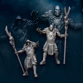 2x shamans super orcs - digital davale games Toys & Games Tabletop Characters Creatures Fantasy Universe Board miniatures 3dprint patreon shaman davalegames 3d print model - Mito3D