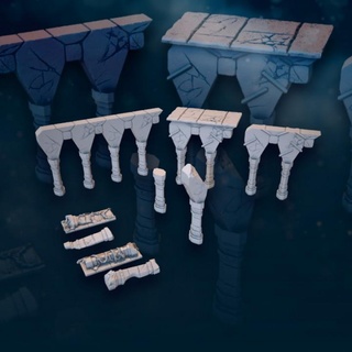 pieces terrain davale games Toys & Games Tabletop Characters Creatures Fantasy Universe Board 3D Printable Terrain 3dprint patreon scenery davalegames 3d print model - Mito3D